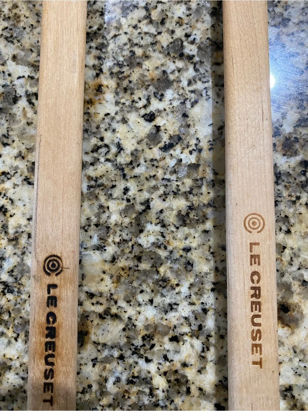 Le Creuset Silicone Spatula Wood Handle Retired Soleil Yellow & Hibiscus Scraper
